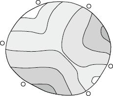 イラスト:12番ホールグリーン高低差